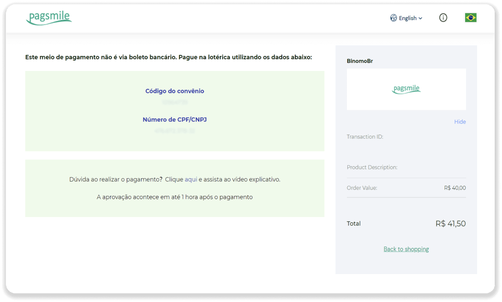 Diposita fons a Binomo a través de la banca per Internet del Brasil (Bank Transer, Paylivre, Loterica, Itau, Boleto Rapido) i carteres electròniques (Picpay, Astropay, Banco do Brasil, Santander, Bradesco, Neteller, Skrill, WebMoney, Advcash)