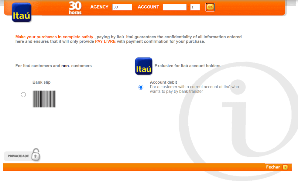 Diposita fons a Binomo a través de la banca per Internet del Brasil (Bank Transer, Paylivre, Loterica, Itau, Boleto Rapido) i carteres electròniques (Picpay, Astropay, Banco do Brasil, Santander, Bradesco, Neteller, Skrill, WebMoney, Advcash)