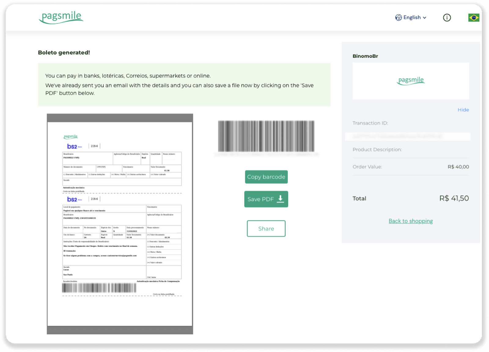 Diposita fons a Binomo a través de la banca per Internet del Brasil (Bank Transer, Paylivre, Loterica, Itau, Boleto Rapido) i carteres electròniques (Picpay, Astropay, Banco do Brasil, Santander, Bradesco, Neteller, Skrill, WebMoney, Advcash)