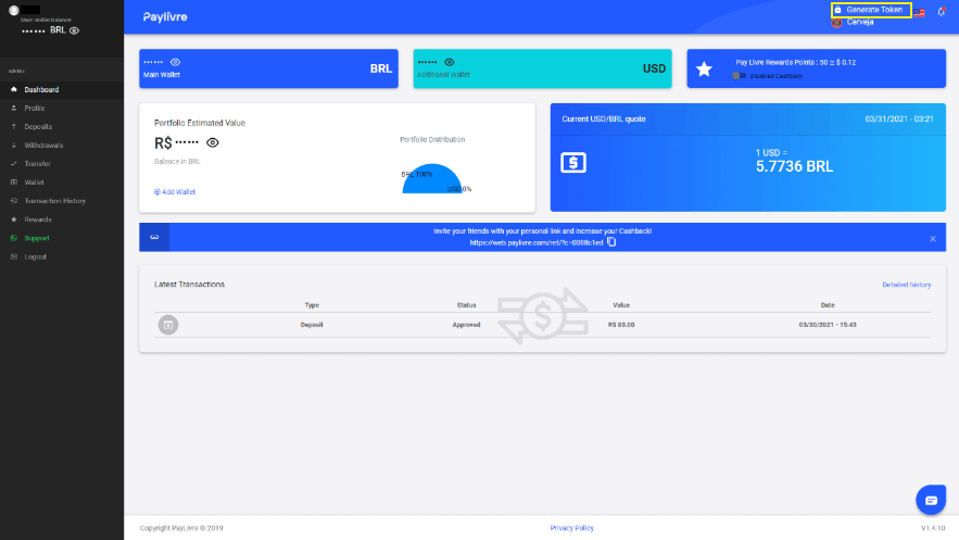 Sett inn penger på Binomo via nettbank i Brasil (Bank Transer, Paylivre, Loterica, Itau, Boleto Rapido) og e-lommebøker (Picpay, Astropay, Banco do Brasil, Santander, Bradesco, Neteller, Skrill, WebMoney, Advcash)