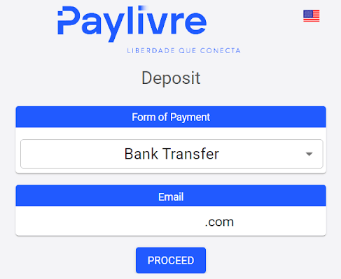 Sett inn penger på Binomo via nettbank i Brasil (Bank Transer, Paylivre, Loterica, Itau, Boleto Rapido) og e-lommebøker (Picpay, Astropay, Banco do Brasil, Santander, Bradesco, Neteller, Skrill, WebMoney, Advcash)