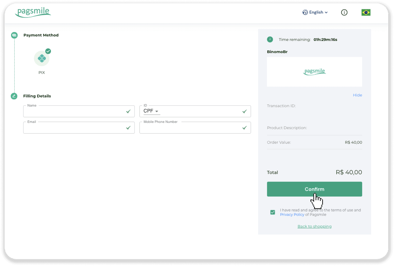 Sett inn penger på Binomo via nettbank i Brasil (Bank Transer, Paylivre, Loterica, Itau, Boleto Rapido) og e-lommebøker (Picpay, Astropay, Banco do Brasil, Santander, Bradesco, Neteller, Skrill, WebMoney, Advcash)