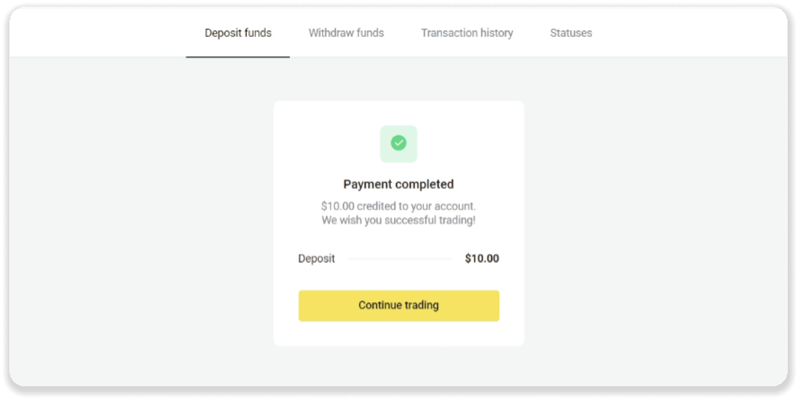 Zahlen Sie Geld über E-Wallets auf Binomo ein (Webmoney WMZ, Picpay, Neteller, Astropay, Cash U, Skrill, ADV Cash, AstroPay Card, Perfect Money)