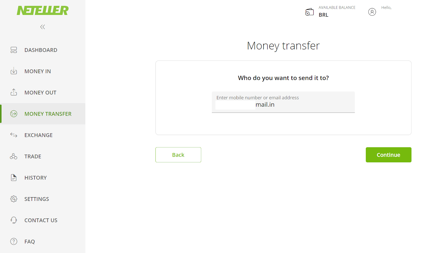 Zahlen Sie Geld über E-Wallets auf Binomo ein (Webmoney WMZ, Picpay, Neteller, Astropay, Cash U, Skrill, ADV Cash, AstroPay Card, Perfect Money)