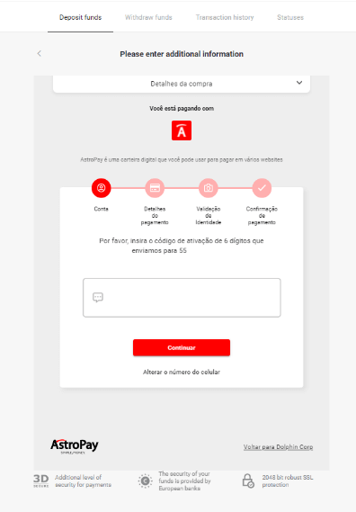 Zahlen Sie Geld über E-Wallets auf Binomo ein (Webmoney WMZ, Picpay, Neteller, Astropay, Cash U, Skrill, ADV Cash, AstroPay Card, Perfect Money)