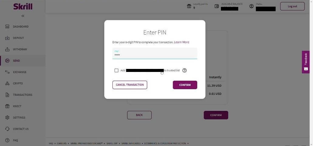 Zahlen Sie Geld über E-Wallets auf Binomo ein (Webmoney WMZ, Picpay, Neteller, Astropay, Cash U, Skrill, ADV Cash, AstroPay Card, Perfect Money)