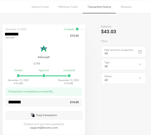 Zahlen Sie Geld über E-Wallets auf Binomo ein (Webmoney WMZ, Picpay, Neteller, Astropay, Cash U, Skrill, ADV Cash, AstroPay Card, Perfect Money)