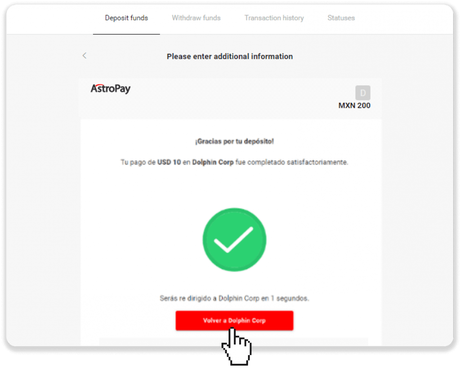 Zahlen Sie Geld über E-Wallets auf Binomo ein (Webmoney WMZ, Picpay, Neteller, Astropay, Cash U, Skrill, ADV Cash, AstroPay Card, Perfect Money)