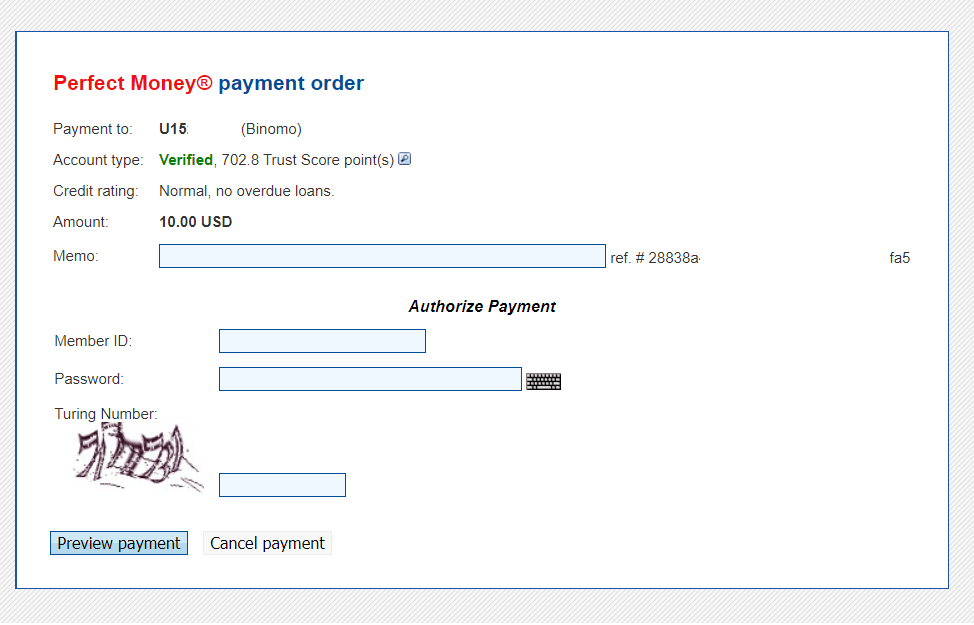 Zahlen Sie Geld über E-Wallets auf Binomo ein (Webmoney WMZ, Picpay, Neteller, Astropay, Cash U, Skrill, ADV Cash, AstroPay Card, Perfect Money)