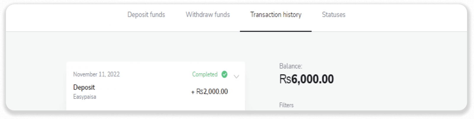 Deposit Funds on Binomo via Pakistan Internet Banking (Bank Transfer, Payment Agent) and E-wallets (CashMaal, JazzCash, Easypaisa, Mobile wallets, Raast, Perfect Money) Deposit Funds on Binomo via Pakistan Internet Banking (Bank Transfer, Payment Agent) and E-wallets (CashMaal, JazzCash, Easypaisa, Mobile wallets, Raast, Perfect Money)
