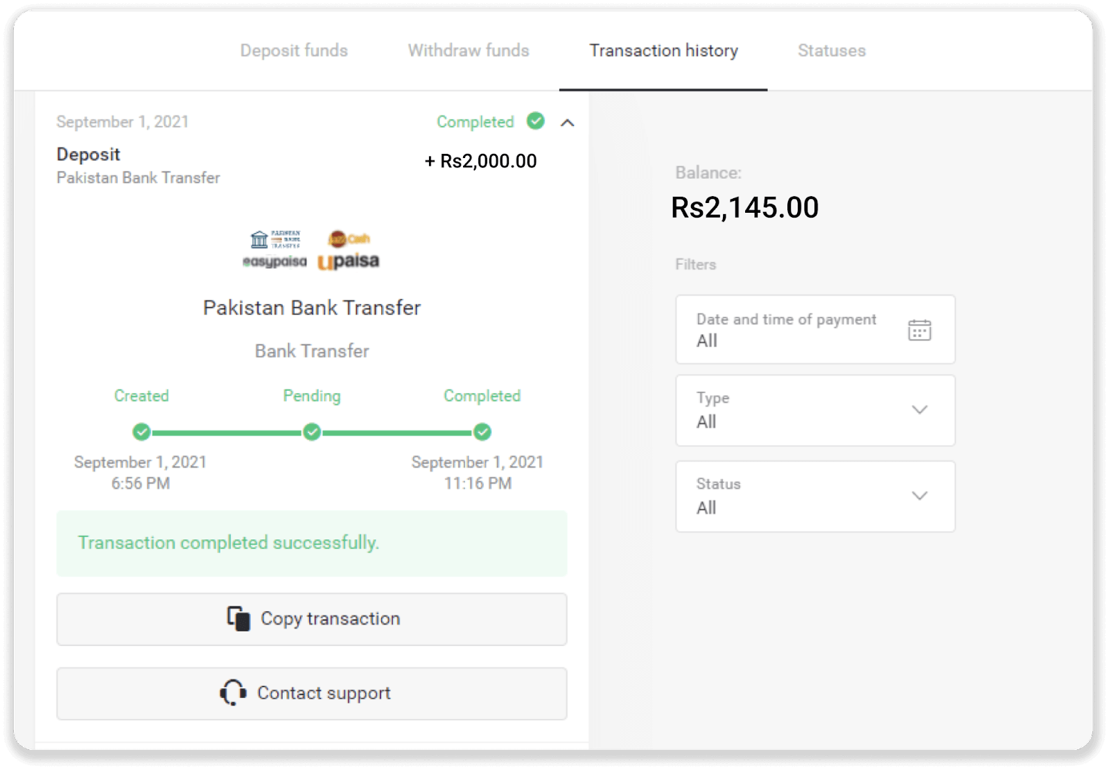 Deposit Funds on Binomo via Pakistan Internet Banking (Bank Transfer, Payment Agent) and E-wallets (CashMaal, JazzCash, Easypaisa, Mobile wallets, Raast, Perfect Money) Deposit Funds on Binomo via Pakistan Internet Banking (Bank Transfer, Payment Agent) and E-wallets (CashMaal, JazzCash, Easypaisa, Mobile wallets, Raast, Perfect Money)