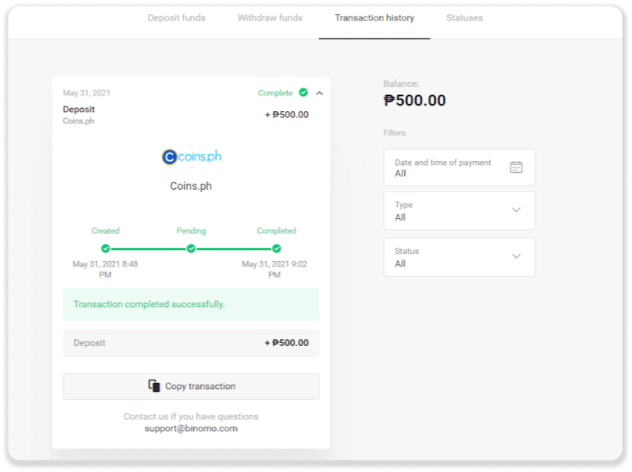 Deposit Funds on Binomo via Philippines Bank Transfer (BDO Internet Banking) and E-wallets (GCash, GrabPay, Paymaya, Coins.ph, AstroPay, Webmoney WMZ, Advcash, Perfect Money) Deposit Funds on Binomo via Philippines Bank Transfer (BDO Internet Banking) and E-wallets (GCash, GrabPay, Paymaya, Coins.ph, AstroPay, Webmoney WMZ, Advcash, Perfect Money)