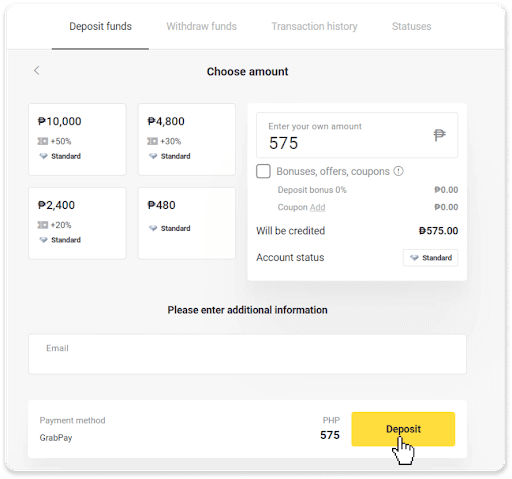 Deposit Funds on Binomo via Philippines Bank Transfer (BDO Internet Banking) and E-wallets (GCash, GrabPay, Paymaya, Coins.ph, AstroPay, Webmoney WMZ, Advcash, Perfect Money) Deposit Funds on Binomo via Philippines Bank Transfer (BDO Internet Banking) and E-wallets (GCash, GrabPay, Paymaya, Coins.ph, AstroPay, Webmoney WMZ, Advcash, Perfect Money)