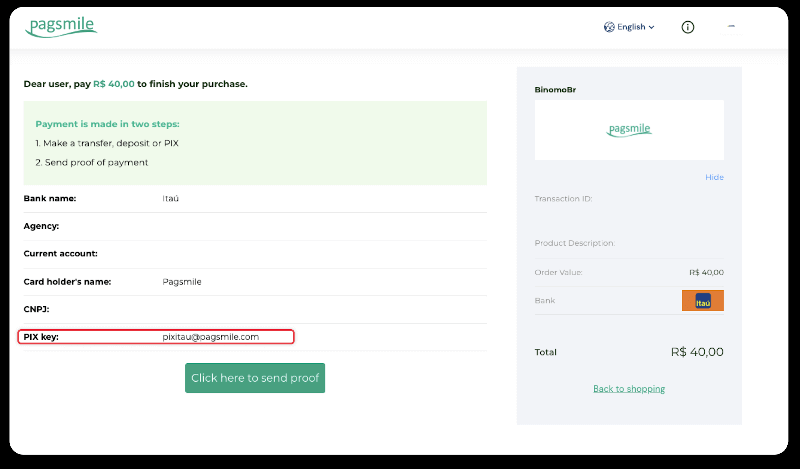 Deposit Funds via Bank Transfer (Itau, PicPay, Loterica, Boleto Rapido ,Paylivre, Pagsmile, Bradesco, Santander) on Binomo Deposit Funds via Bank Transfer (Itau, PicPay, Loterica, Boleto Rapido ,Paylivre, Pagsmile, Bradesco, Santander) on Binomo