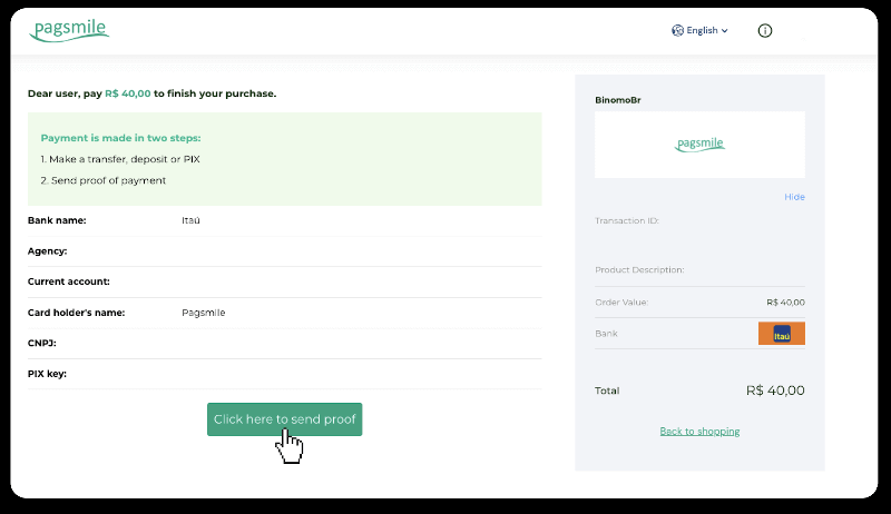 Deposit Funds via Bank Transfer (Itau, PicPay, Loterica, Boleto Rapido ,Paylivre, Pagsmile, Bradesco, Santander) on Binomo Deposit Funds via Bank Transfer (Itau, PicPay, Loterica, Boleto Rapido ,Paylivre, Pagsmile, Bradesco, Santander) on Binomo
