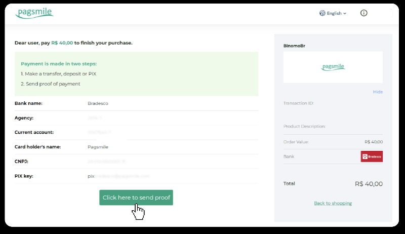 Sett inn midler via bankoverføring (Itau, PicPay, Loterica, Boleto Rapido, Paylivre, Pagsmile, Bradesco, Santander) på Binomo Sett inn midler via bankoverføring (Itau, PicPay, Loterica, Boleto Rapido, Paylivre, Pagsmile, Bradesco, Santander) på Binomo