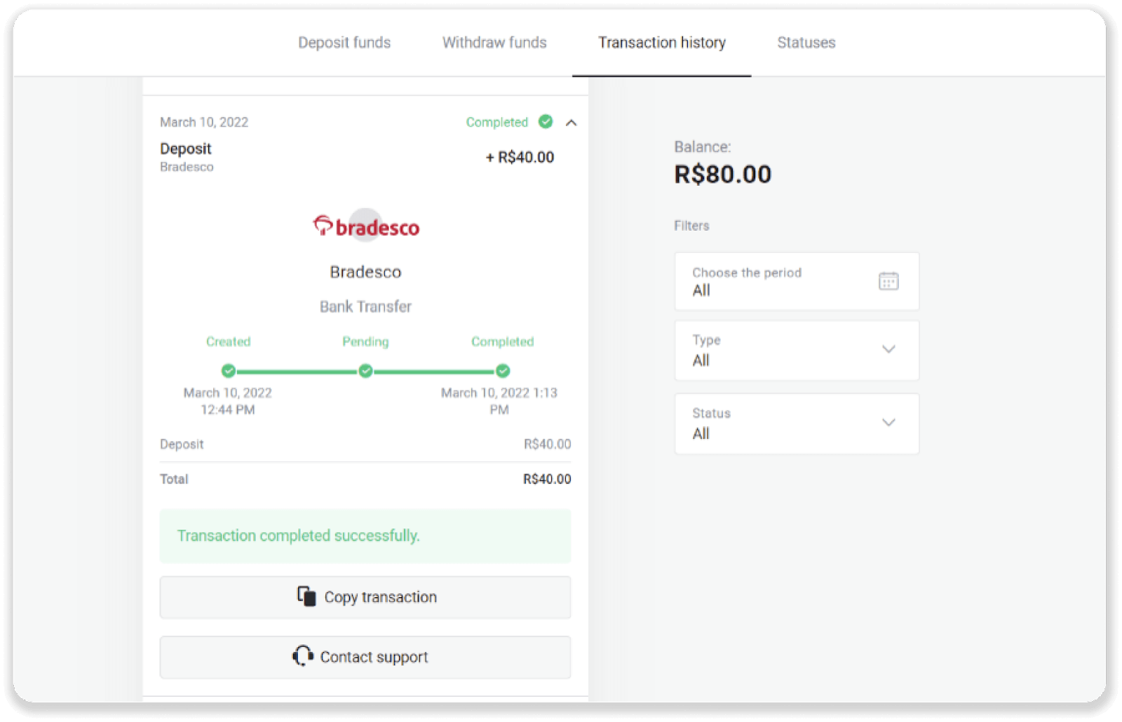 Sett inn midler via bankoverføring (Itau, PicPay, Loterica, Boleto Rapido, Paylivre, Pagsmile, Bradesco, Santander) på Binomo Sett inn midler via bankoverføring (Itau, PicPay, Loterica, Boleto Rapido, Paylivre, Pagsmile, Bradesco, Santander) på Binomo