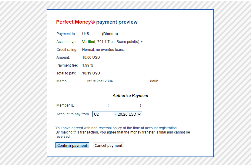 วิธีฝากเงินกับ Binomo