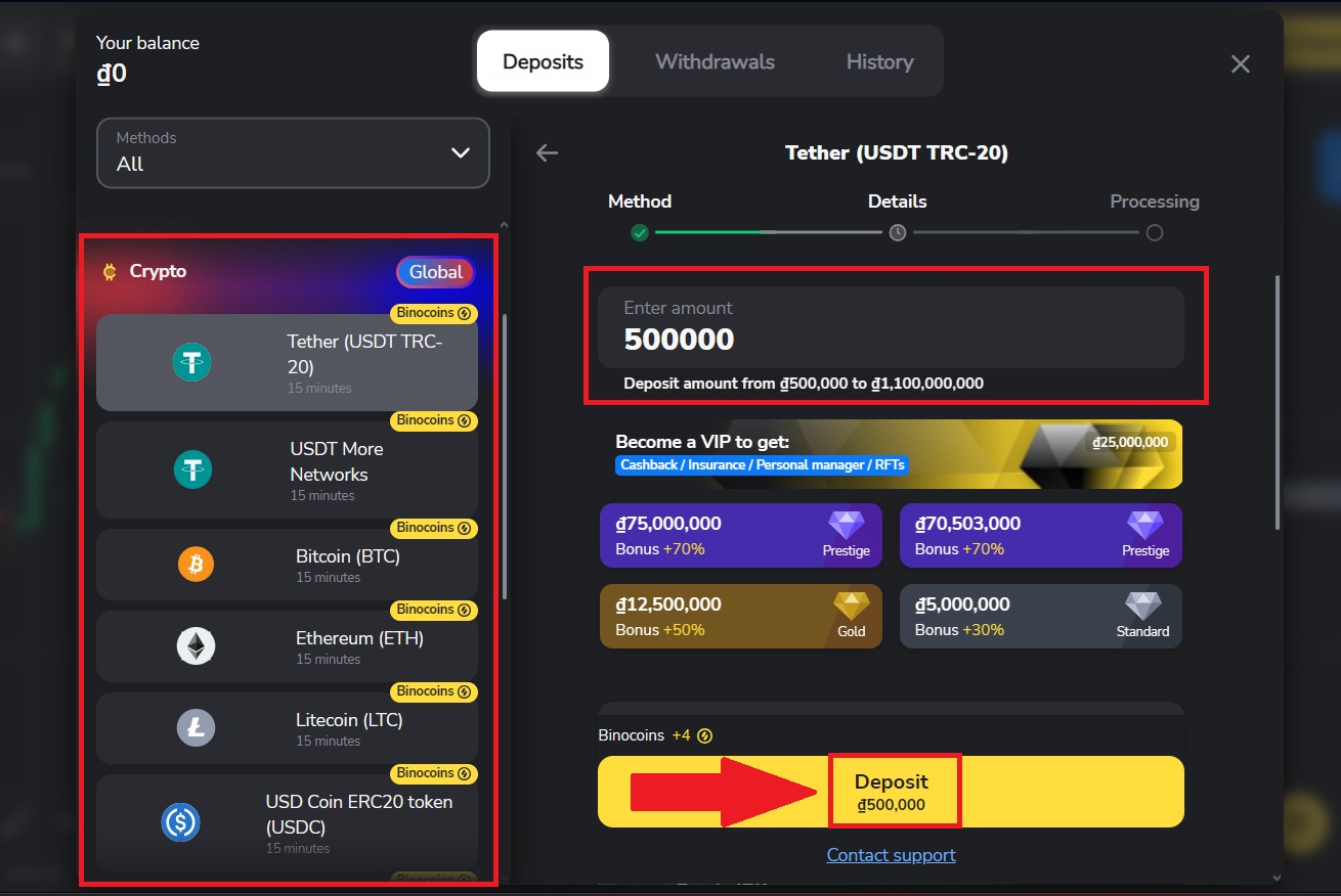 Slik setter du inn penger på Binomo i 2026: Trinn-for-trinn-veiledning, gebyrer og behandlingstid