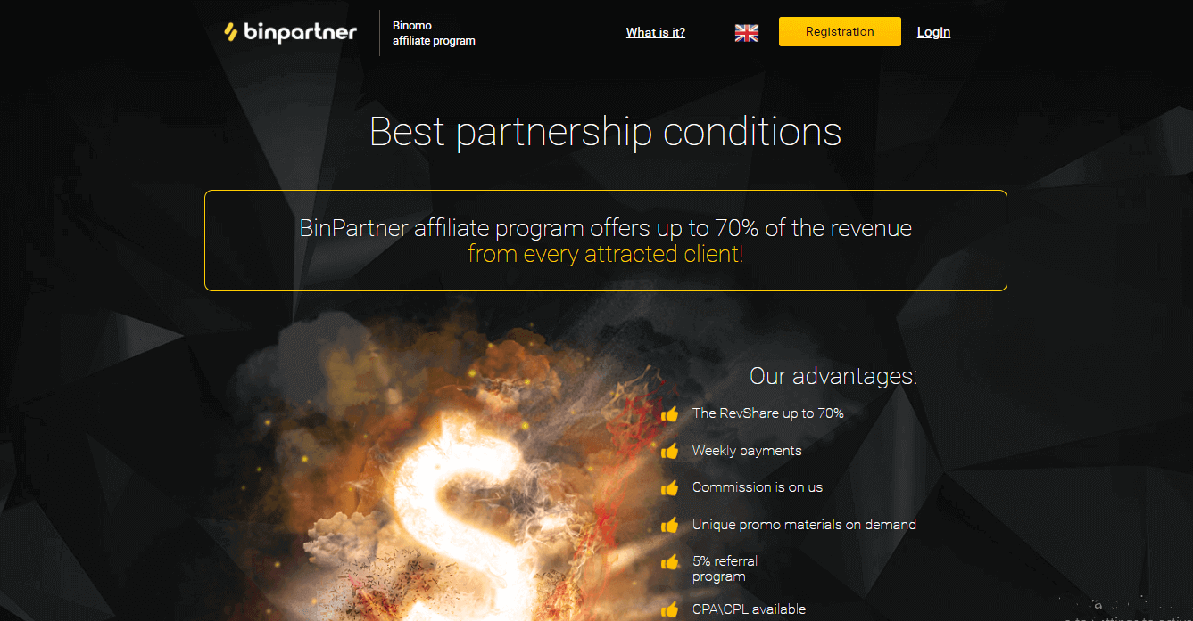 Ki jan yo rantre nan Pwogram afilye epi vin yon patnè nan Binomo Ki jan yo rantre nan Pwogram afilye epi vin yon patnè nan Binomo