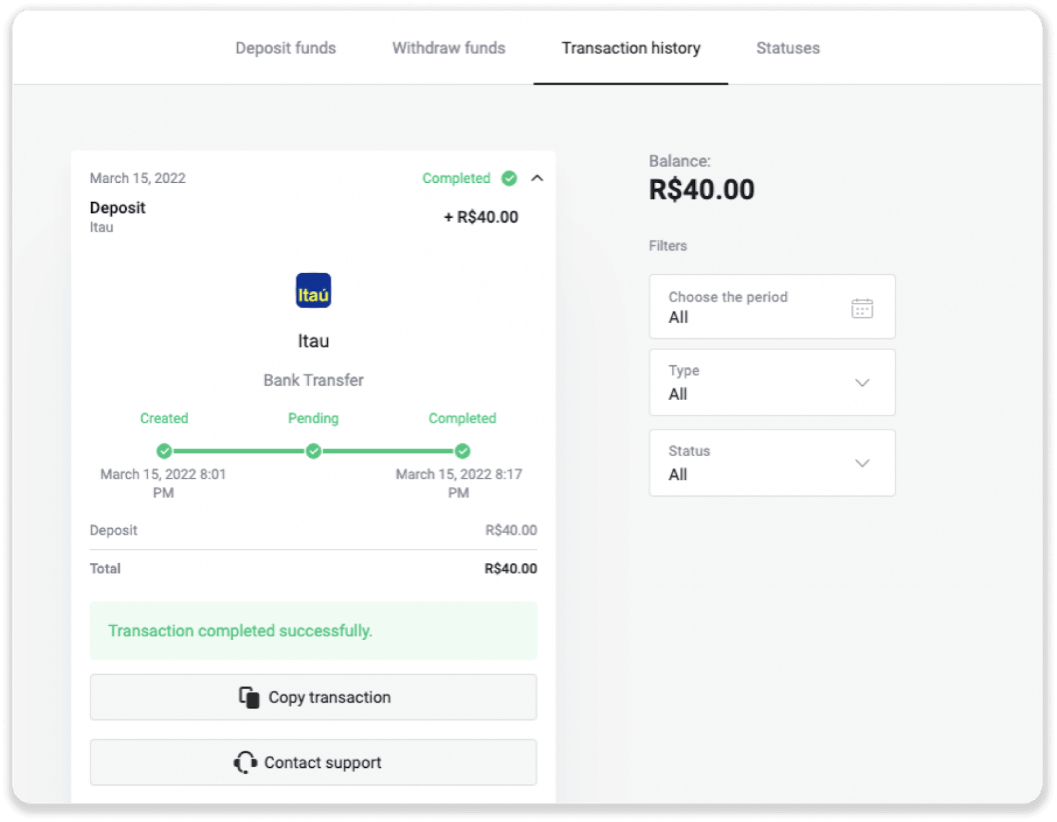 So melden Sie sich an und zahlen Geld bei Binomo ein