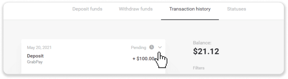 So melden Sie sich an und zahlen Geld bei Binomo ein