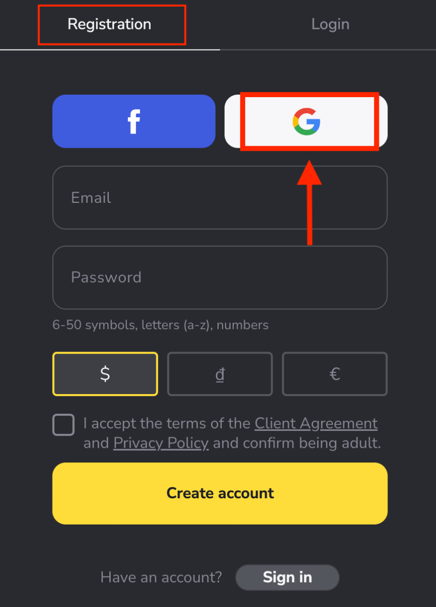 Como abrir uma conta e fazer login no Binomo Como abrir uma conta e fazer login no Binomo
