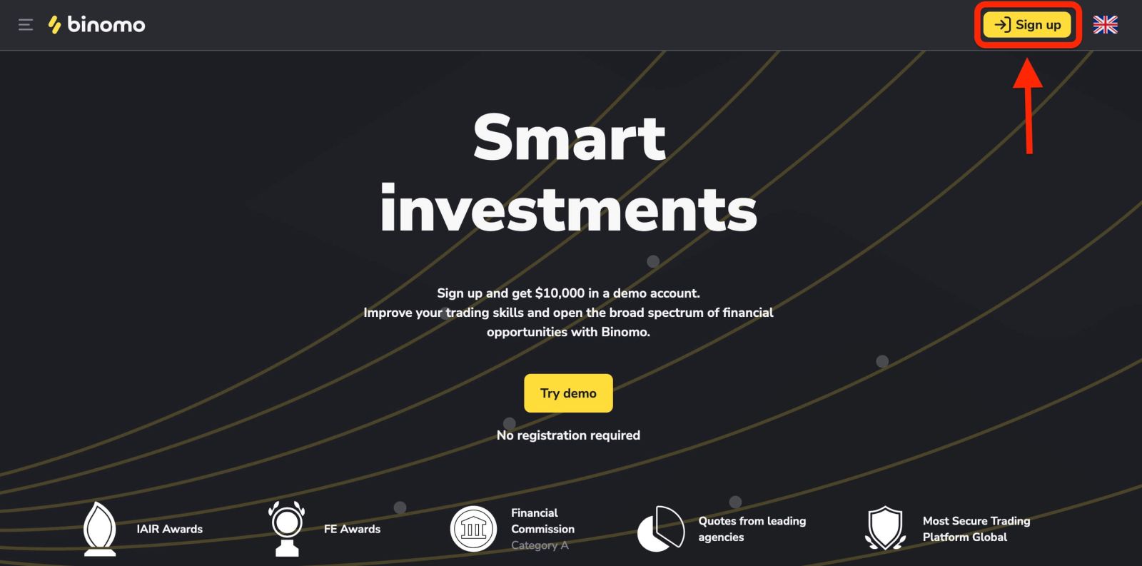 Como se inscrever e fazer login na conta Binomo Trading