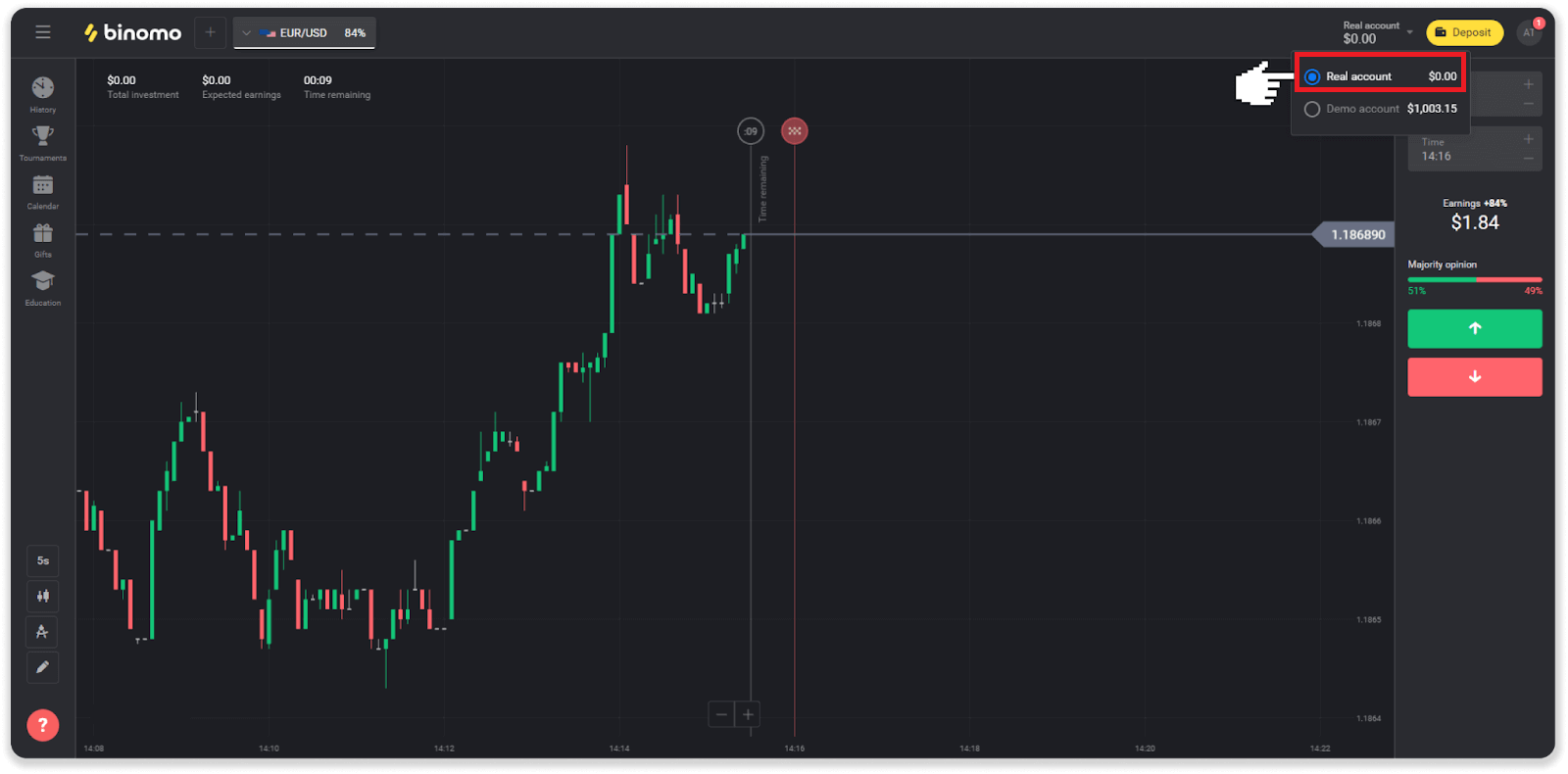 كيف تبدأ Binomo Trading في عام 2023: دليل خطوة بخطوة للمبتدئين كيف تبدأ Binomo Trading في عام 2023: دليل خطوة بخطوة للمبتدئين