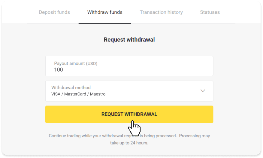 Binomo बाट रकम कसरी निकाल्ने