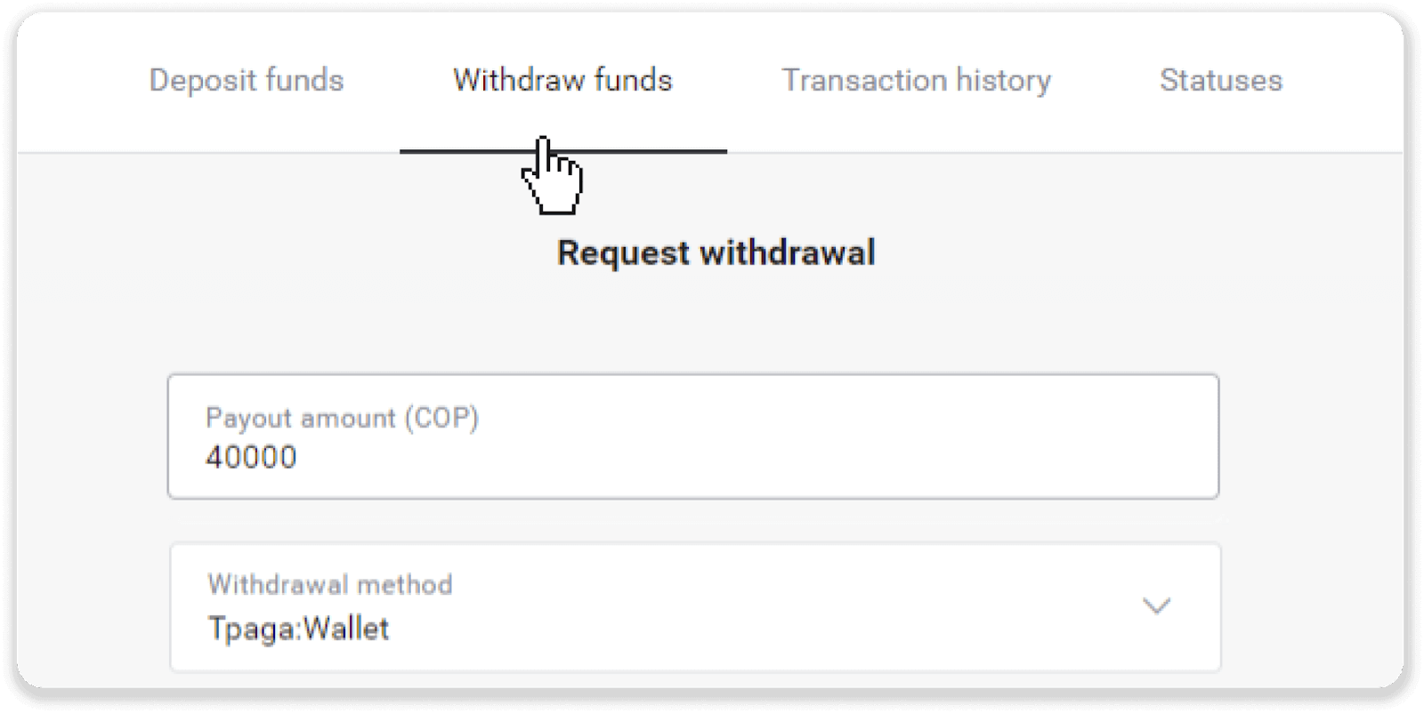 Conas Cistí a Aistarraingt ó Binomo go dtí mo E-sparán (Payfix, Webmoney WMZ, Tpaga, Perfect Money, airgead tirim ADV, PayTM, Globe Pay, AstroPay, Jeton Wallet)