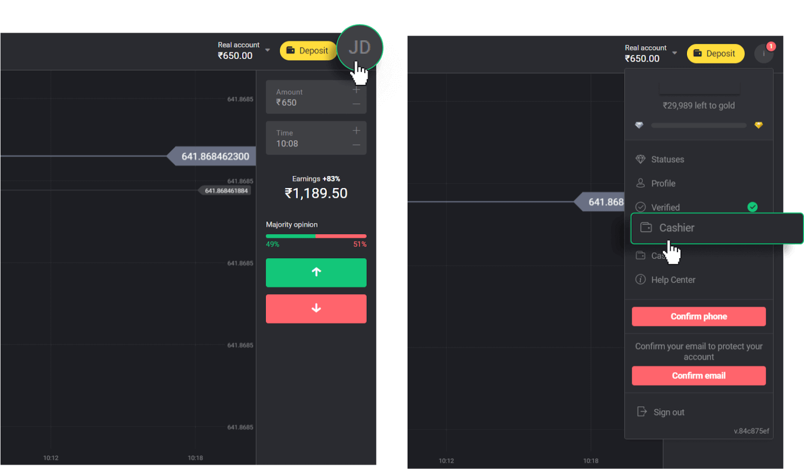 Conas Cistí a Aistarraingt ó Binomo go dtí mo E-sparán (Payfix, Webmoney WMZ, Tpaga, Perfect Money, airgead tirim ADV, PayTM, Globe Pay, AstroPay, Jeton Wallet)