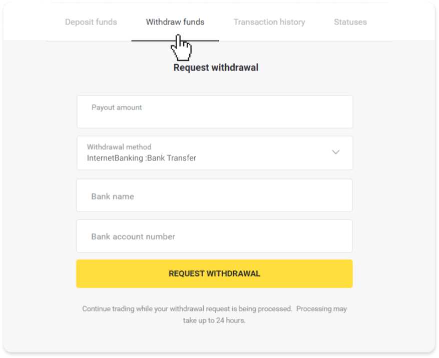 Si të tërhiqni fonde në llogarinë time bankare (transferim bankar, banking në internet, transferim bankar IMPS, transferim bankar NEFT, shkëmbyes indian, NetBanking, llogari virtuale, CEPbank, PIX) në Binomo Si të tërhiqni fonde në llogarinë time bankare (transferim bankar, banking në internet, transferim bankar IMPS, transferim bankar NEFT, shkëmbyes indian, NetBanking, llogari virtuale, CEPbank, PIX) në Binomo