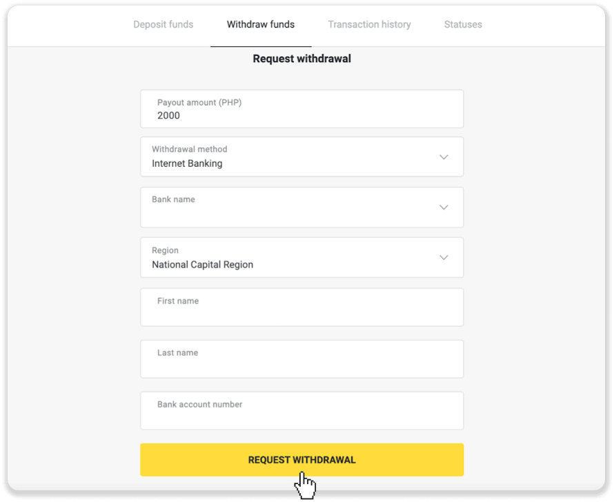 How to Withdraw Funds to my Bank Account (Bank transfer, Internet Banking, IMPS Bank Transfer, NEFT Bank Transfer, Indian Exchanger, NetBanking, Virtual Account, CEPbank, PIX) on Binomo