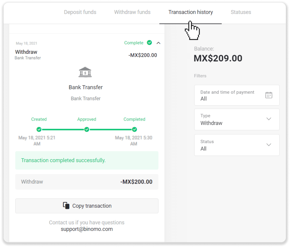 How to Withdraw Funds to my Bank Account (Bank transfer, Internet Banking, IMPS Bank Transfer, NEFT Bank Transfer, Indian Exchanger, NetBanking, Virtual Account, CEPbank, PIX) on Binomo