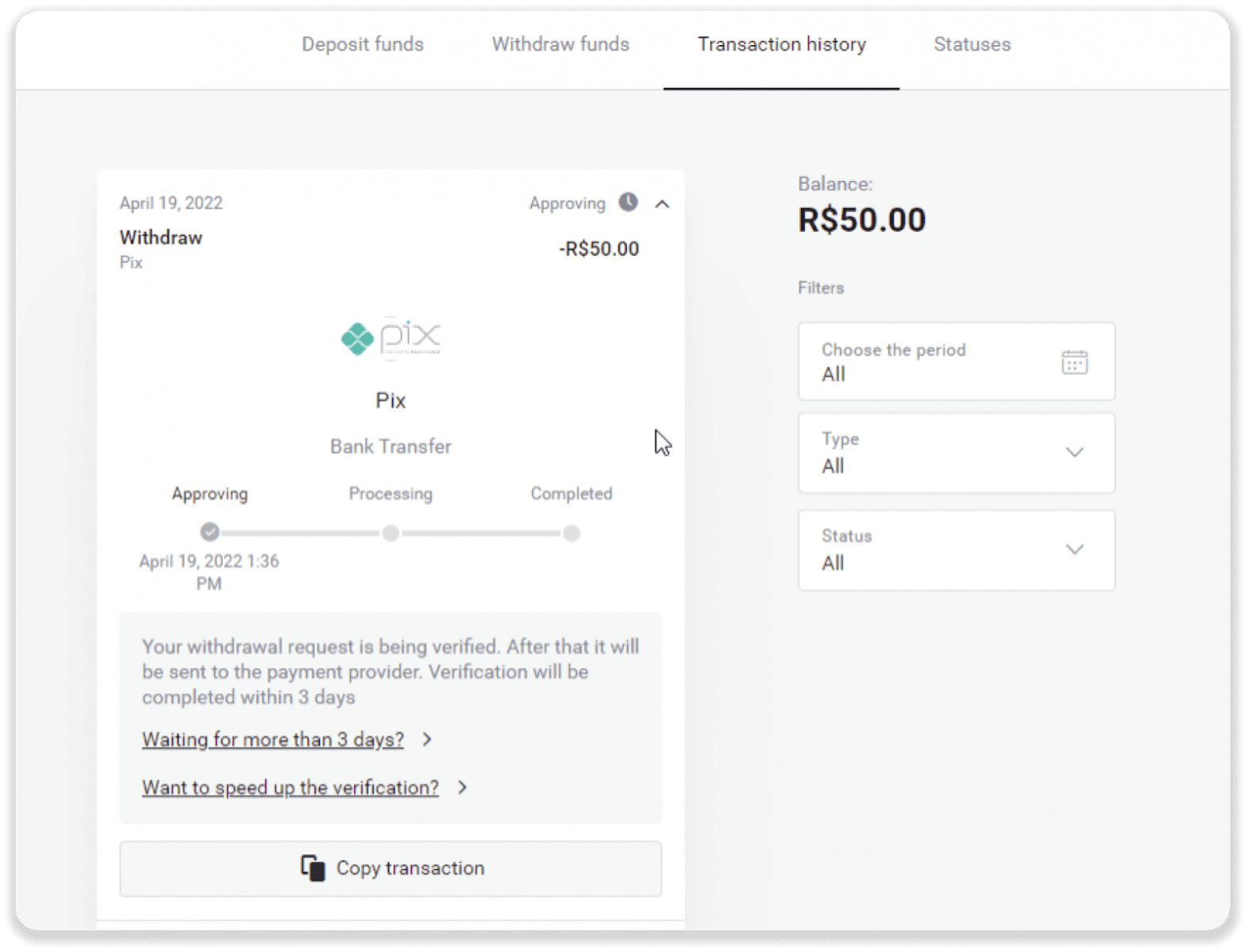 How to Withdraw Funds to my Bank Account (Bank transfer, Internet Banking, IMPS Bank Transfer, NEFT Bank Transfer, Indian Exchanger, NetBanking, Virtual Account, CEPbank, PIX) on Binomo