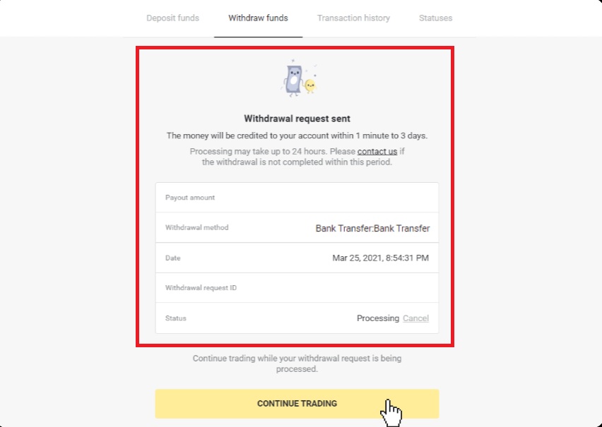 Hoe u in 2026 geld kunt opnemen bij Binomo: stapsgewijze handleiding, kosten en verwerkingstijd